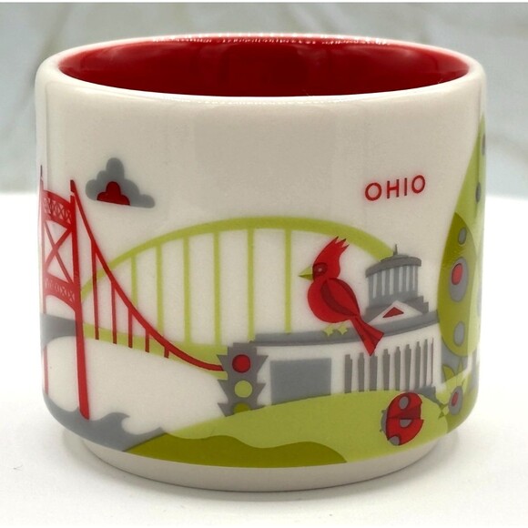 Starbucks 2017 OHIO BEEN THERE Series Espresso Coffee 2oz Mini Small Mug Cup EUC - Picture 5 of 13